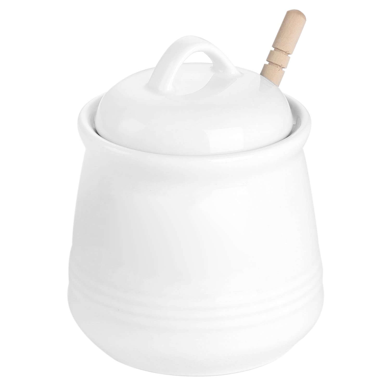 Amazon.com: HAOTOP Ceramic Honey pot with Lid and Honey Dipper